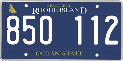 RI license plate 850112