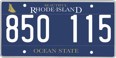 RI license plate 850115