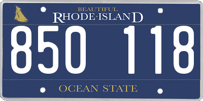 RI license plate 850118