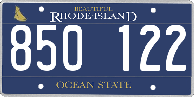RI license plate 850122