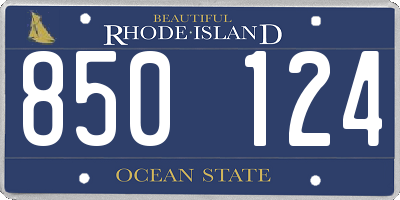 RI license plate 850124