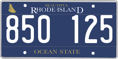 RI license plate 850125