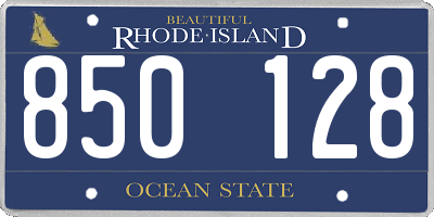 RI license plate 850128