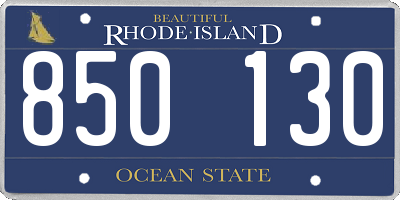 RI license plate 850130