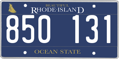 RI license plate 850131