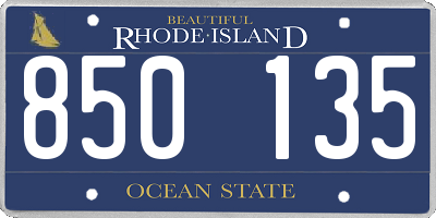 RI license plate 850135