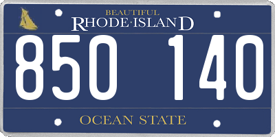 RI license plate 850140