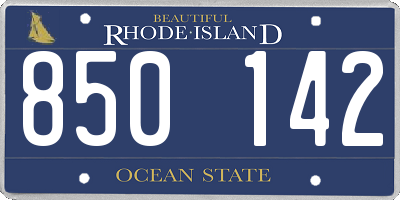 RI license plate 850142