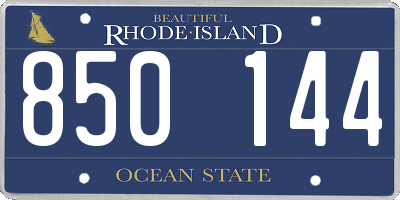 RI license plate 850144