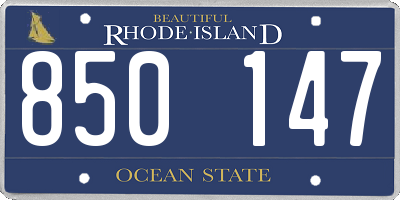 RI license plate 850147