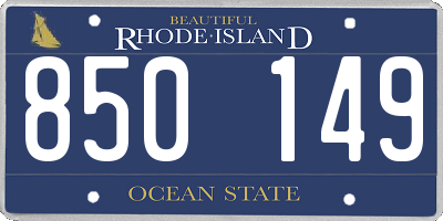 RI license plate 850149