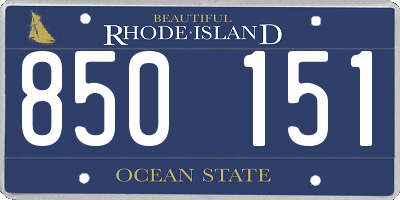 RI license plate 850151