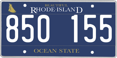 RI license plate 850155