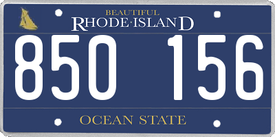RI license plate 850156