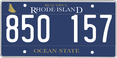 RI license plate 850157