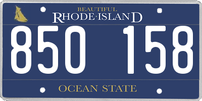 RI license plate 850158