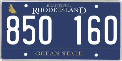 RI license plate 850160
