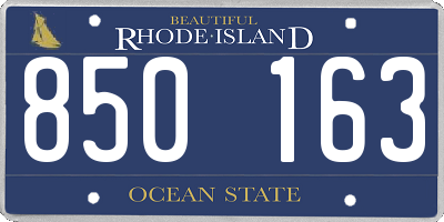RI license plate 850163