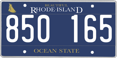 RI license plate 850165