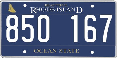 RI license plate 850167