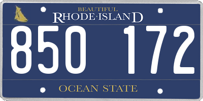 RI license plate 850172