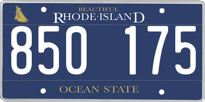 RI license plate 850175