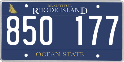 RI license plate 850177