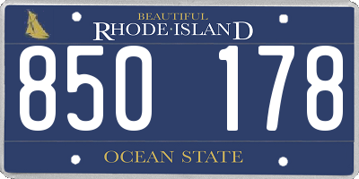 RI license plate 850178