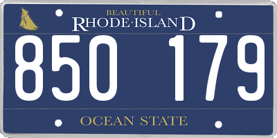 RI license plate 850179