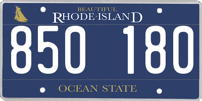 RI license plate 850180
