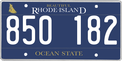 RI license plate 850182