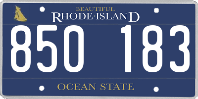 RI license plate 850183