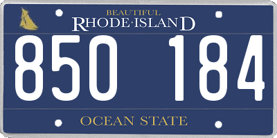 RI license plate 850184