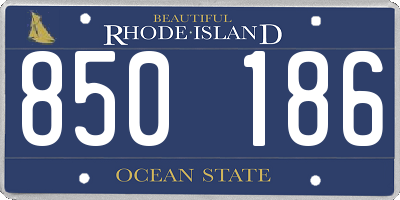 RI license plate 850186