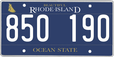 RI license plate 850190