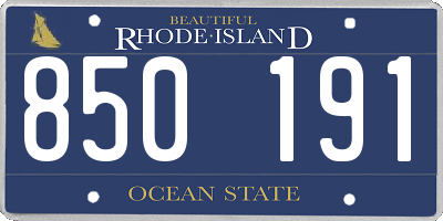 RI license plate 850191