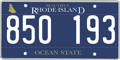 RI license plate 850193