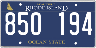 RI license plate 850194