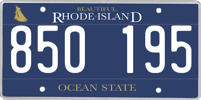 RI license plate 850195