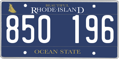 RI license plate 850196