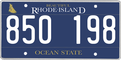 RI license plate 850198