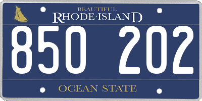 RI license plate 850202
