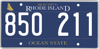 RI license plate 850211