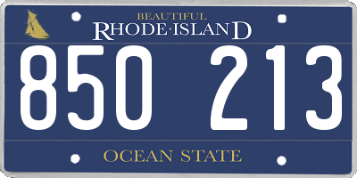 RI license plate 850213