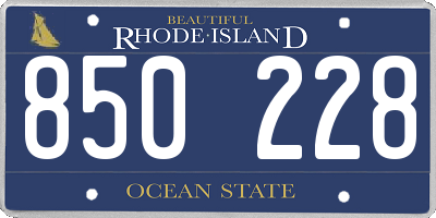 RI license plate 850228