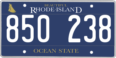 RI license plate 850238