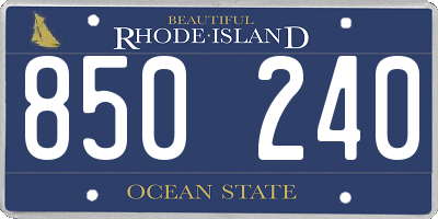 RI license plate 850240