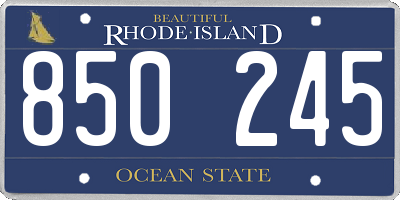 RI license plate 850245