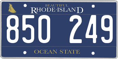RI license plate 850249