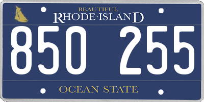 RI license plate 850255